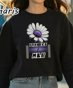 MLB Floral Daisy Purple Yankees T Shirt 3