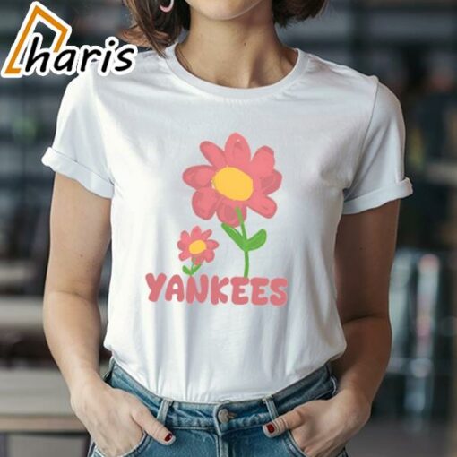 MLB Floral Pink Flower Yankees T-Shirt