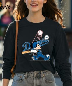 MLB Los Angeles Dodgers Mickey Mouse Player T shirt 4