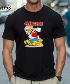 Mario 49ers Stomps On Detroit Lions Shirt