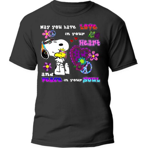 May You Have Love In Your Heart And Peace Snoopy T-Shirt