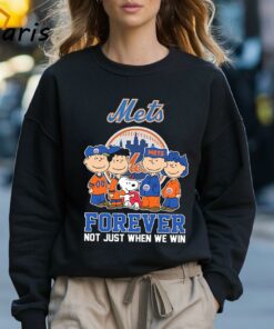 Mets Forever not Just When We Win The Peanuts Movie Characters Shirt 3