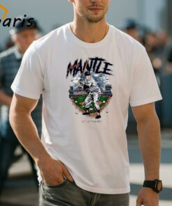 Mickey Mantle Illustration New York Yankees Baseball Shirt