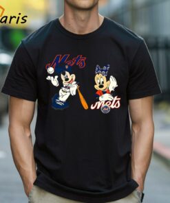 Mickey Mouse And Minnie Mouse NY Mets Shirt