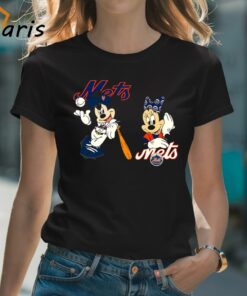 Mickey Mouse And Minnie Mouse NY Mets Shirt