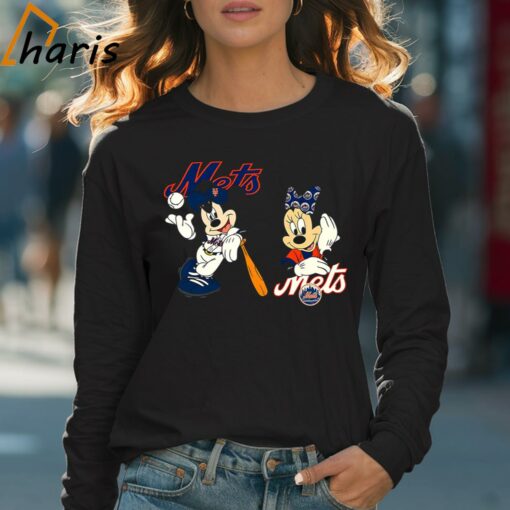 Mickey Mouse And Minnie Mouse NY Mets Shirt