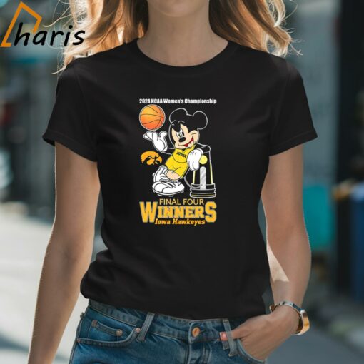 Mickey Mouse Iowa Hawkeyes 2024 NCAA Women’s Final Four Winners Shirt