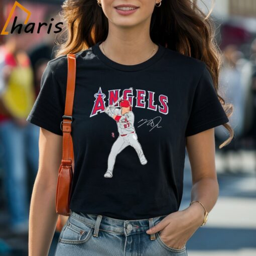 Mike Trout Los Angeles Angels Player Swing Signature Shirt