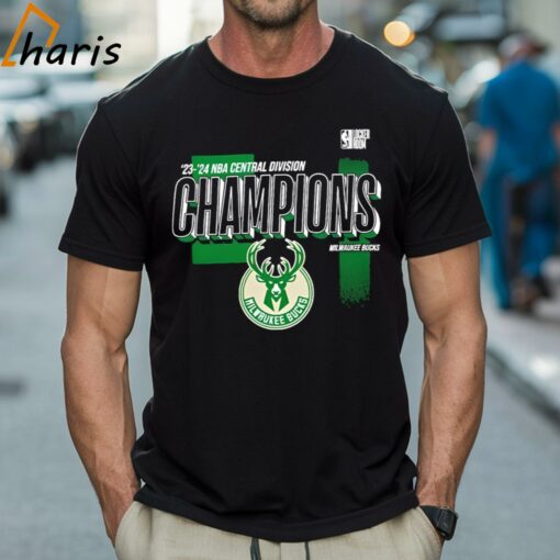 Milwaukee Bucks 2024 Central Division Champions Locker Room T-shirt