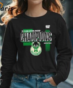 Milwaukee Bucks 2024 Central Division Champions Locker Room T shirt 3