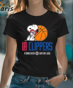 NBA Snoopy Forever Win Or Lose Basketball Los Angeles Clippers T-shirt