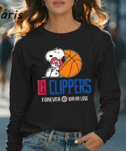 NBA Snoopy Forever Win Or Lose Basketball Los Angeles Clippers T shirt 4