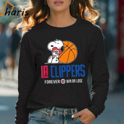 NBA Snoopy Forever Win Or Lose Basketball Los Angeles Clippers T-shirt