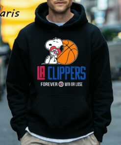 NBA Snoopy Forever Win Or Lose Basketball Los Angeles Clippers T shirt 5