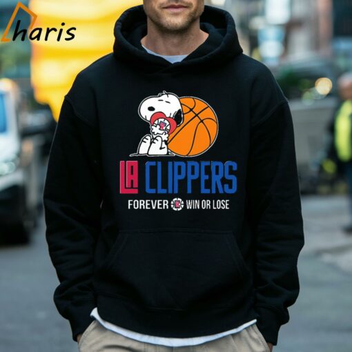 NBA Snoopy Forever Win Or Lose Basketball Los Angeles Clippers T-shirt