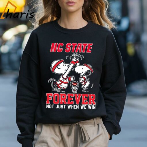 NC State Wolfpack Snoopy High Five Charlie Brown Shirt