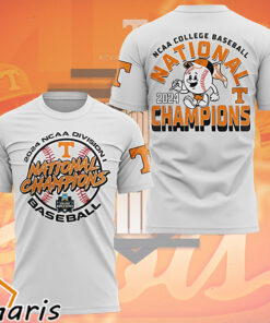 NCAA College Baseball National 2024 Tennessee Volunteers Champions 3D T- Shirt