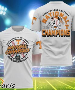NCAA College Baseball National 2024 Tennessee Volunteers Champions 3D T- Shirt