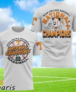 NCAA College Baseball National 2024 Tennessee Volunteers Champions 3D T Shirt 3