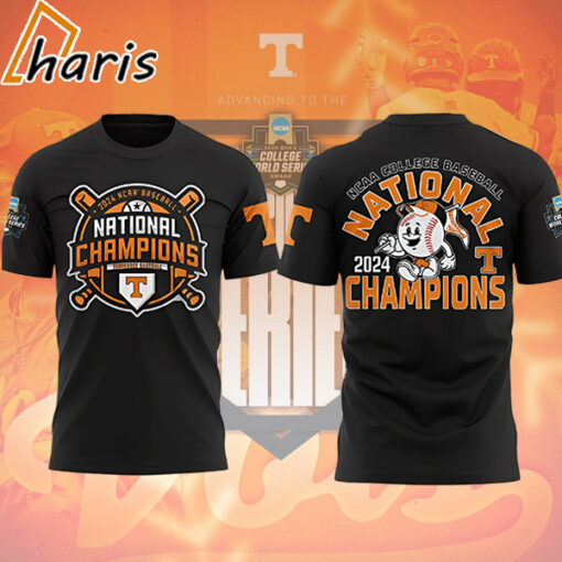 NCAA College Baseball National Tennessee Volunteers Champions 3D T- Shirt