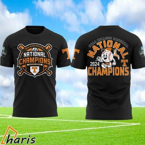 NCAA College Baseball National Tennessee Volunteers Champions 3D T- Shirt