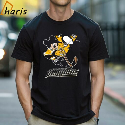 NHL Pittsburgh Penguins Mickey Mouse Disney Hockey T-shirt