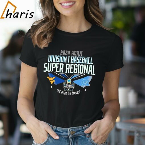 Ncaa Division I Baseball Super Regional West Virginia Vs Carolina 2024 The Road To Omaha Shirt