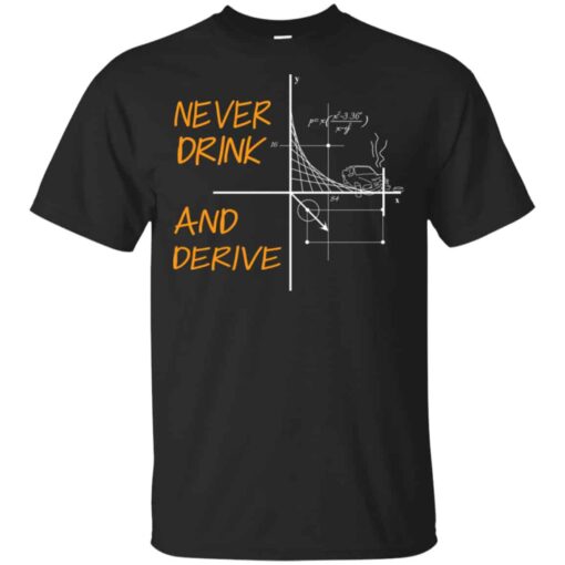 Never Drink And Derive Math Shirt, Hoodie, Tank Shirt Sweatshirt Long Sleeve Hoodie Tank Mug