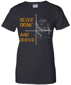 Never Drink And Derive Math Shirt, Hoodie, Tank Shirt Sweatshirt Long Sleeve Hoodie Tank Mug