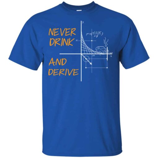 Never Drink And Derive Math Shirt, Hoodie, Tank Shirt Sweatshirt Long Sleeve Hoodie Tank Mug