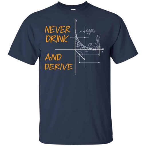 Never Drink And Derive Math Shirt, Hoodie, Tank Shirt Sweatshirt Long Sleeve Hoodie Tank Mug