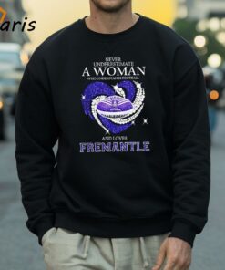 Never Underestimate A Woman Who Understands Football And Loves Fremantle Shirt 4