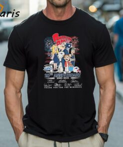 New England Patriots American Dad 20th Anniversary 2005-2025 Thank You For The Memories Signatures T-shirt