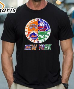 New York Jets NY Yankees NY Islanders NY Knicks Sports City Fan Proud T- Shirt