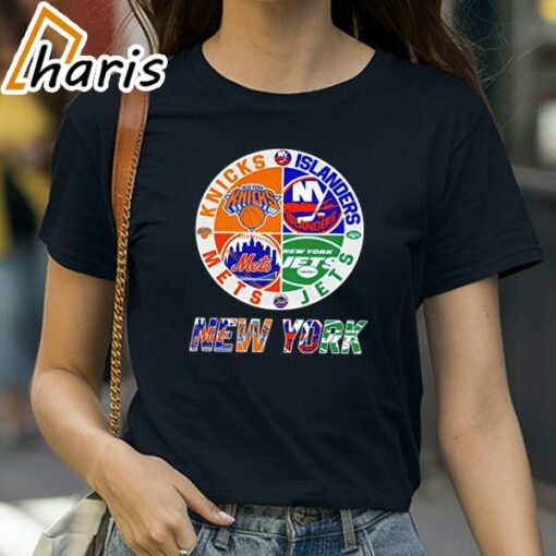 New York Jets NY Yankees NY Islanders NY Knicks Sports City Fan Proud T- Shirt