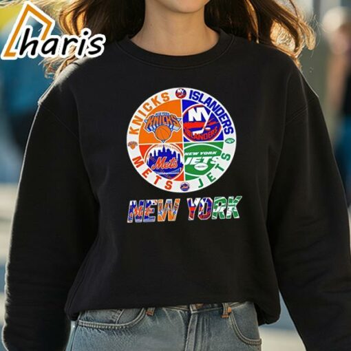 New York Jets NY Yankees NY Islanders NY Knicks Sports City Fan Proud T- Shirt