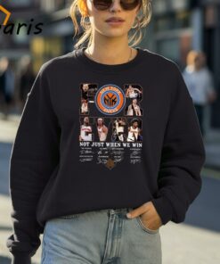 New York Knicks Fan Forever Not Just When We Win 2024 Player Sign T shirt 4