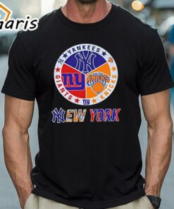 New York Knicks New York Yankees New York Giants Sports City Fan Proud T-Shirt