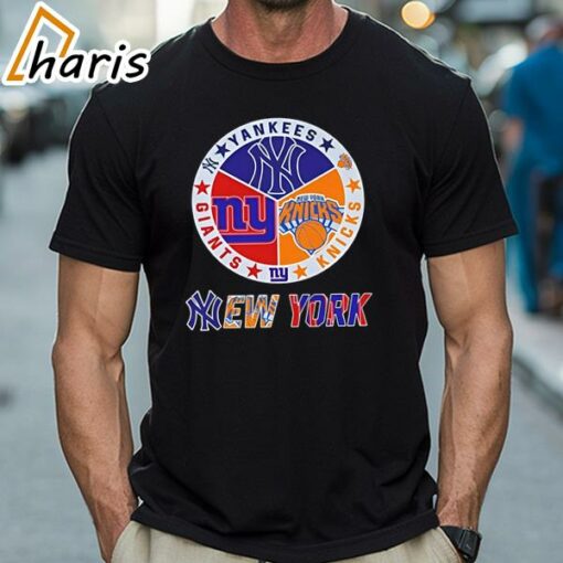 New York Knicks New York Yankees New York Giants Sports City Fan Proud T-Shirt