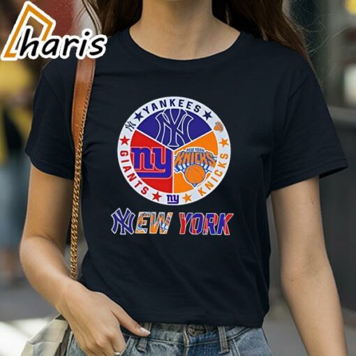 New York Knicks New York Yankees New York Giants Sports City Fan Proud T-Shirt