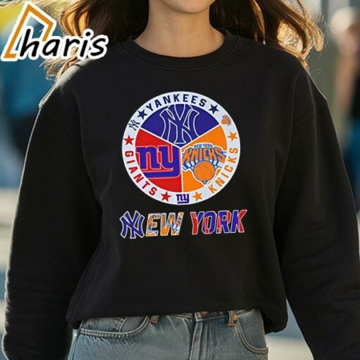 New York Knicks New York Yankees New York Giants Sports City Fan Proud T-Shirt