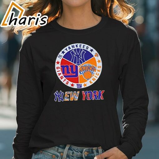 New York Knicks New York Yankees New York Giants Sports City Fan Proud T-Shirt