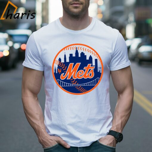 New York Mets City Logo Distressed Vintage Logo Shirt