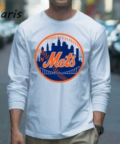 New York Mets City Logo Distressed Vintage Logo Shirt 3