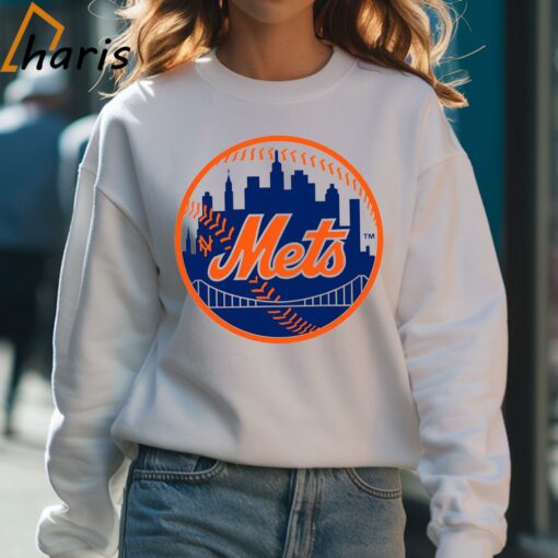 New York Mets City Logo Distressed Vintage Logo Shirt