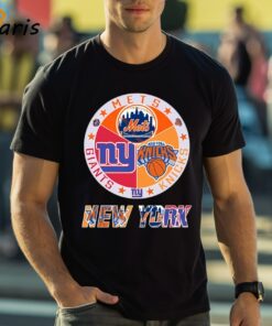 New York Mets New York Knicks New York Giants New York City Logo Shirt