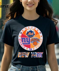 New York Mets New York Knicks New York Giants New York City Logo Shirt