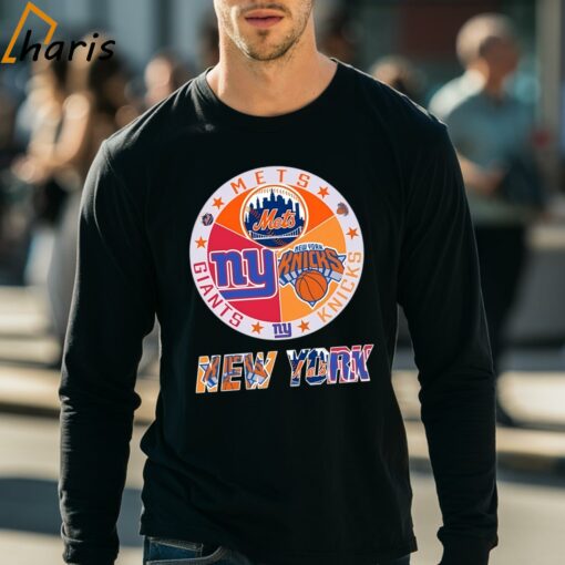 New York Mets New York Knicks New York Giants New York City Logo Shirt