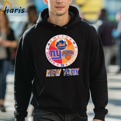 New York Mets New York Knicks New York Giants New York City Logo Shirt