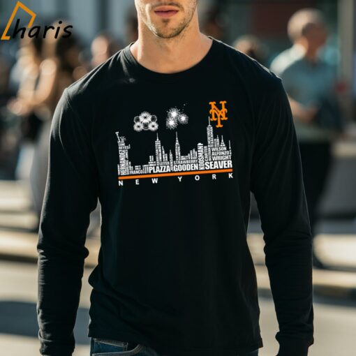 New York Mets Players Name City Firework T-shirt